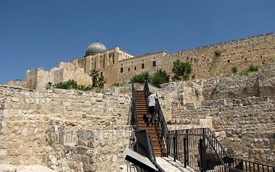 The Ophel archaeological site, immediately south of Jerusalem's Temple Mount, on June 21 2011. (Israel Antiquities Authority /Flash90)
