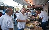 Illustrative image of a falafel stand in East Jerusalem in 2012. (Noam Moskowitz/Flash90)