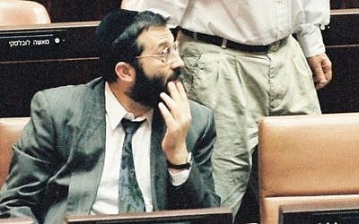 Aryeh Deri in the Knesset, Sept. 27 1993. (Photo: Flash 90)