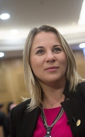New parliament member Ksenia Svetlova of the Zionist Union party seen during an introduction day for new parliament members in the Israeli Knesset (parliament), on March 29, 2015. (Miriam Alster/FLASH90)