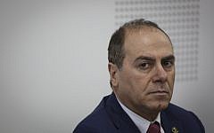 Interior Minister Silvan Shalom on May 17, 2015. (Hadas Parush/Flash90)