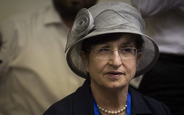 Adina Bar-Shalom attends a Shas faction meeting at the Knesset on July 6, 2015. (Hadas Parush/Flash90/File) Adina Bar-Shalom attends a Shas faction meeting at the Knesset on July 6, 2015. (Hadas Parush/Flash90/File)