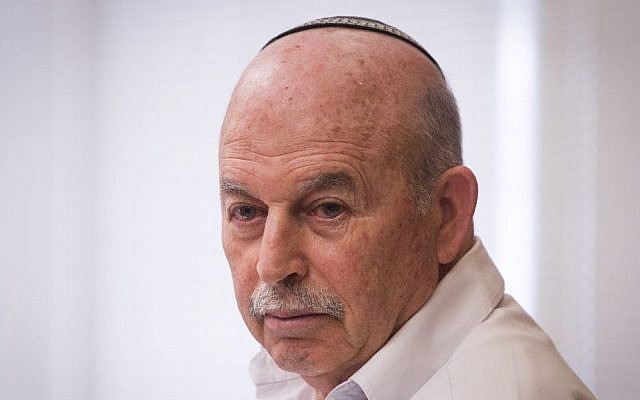 Jewish Home MK Nissan Slomiansky during a party meeting at the Knesset, October 19, 2015. (Miriam Alster/Flash90) Jewish Home MK Nissan Slomiansky during a party meeting at the Knesset, October 19, 2015. (Miriam Alster/Flash90)