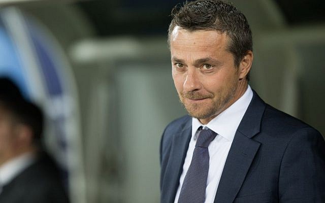 Maccabi Tel Aviv head coach Slaviša Jokanović seen during the Champions League Group G soccer match between Maccabi Tel Aviv and Chelsea at Sammy Ofer stadium in Haifa on November 24, 2015. (Photo by Yonatan Sindel/Flash90) Maccabi Tel Aviv head coach Slaviša Jokanović seen during the Champions League Group G soccer match between Maccabi Tel Aviv and Chelsea at Sammy Ofer stadium in Haifa on November 24, 2015. (Photo by Yonatan Sindel/Flash90)