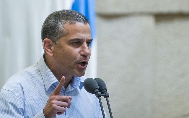 Former Jewish Home MK Yinon Magal speaks at the Knesset on November 24, 2015. (Yonatan Sindel/Flash90) Former Jewish Home MK Yinon Magal speaks at the Knesset on November 24, 2015. (Yonatan Sindel/Flash90)