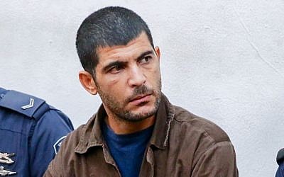 Raed Masalmeh, 36, at the Tel Aviv Magistrate's Court on December 2, 2015. (Photo by Flash90)