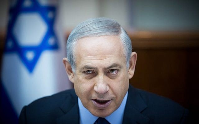 Prime Minister Benjamin Netanyahu speaks at the weekly cabinet meeting on December 13, 2015. (Yonatan Sindel/Flash90) Prime Minister Benjamin Netanyahu speaks at the weekly cabinet meeting on December 13, 2015. (Yonatan Sindel/Flash90)