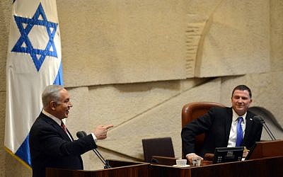 Prime Minister Benjamin Netanyahu at the Knesset, on December 16, 2015.(Haim Zach/GPO)