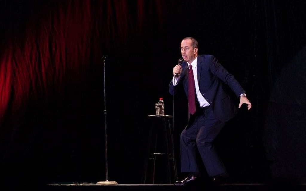 Jerry Seinfeld performs in Tel Aviv on December 19, 2015. (Miriam Alster/FLASH90)