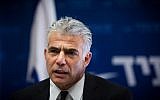 Chairman of the Yesh Atid Party, MK Yair Lapid, seen during a faction meeting at the Knesset, Jerusalem, December 21, 2015. (Yonatan Sindel/Flash90)