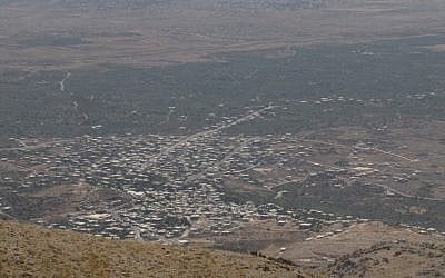 The Syrian Druzxe town of Al-Hader, pictured in 2012 (Ofer 249 / Wikipedia)