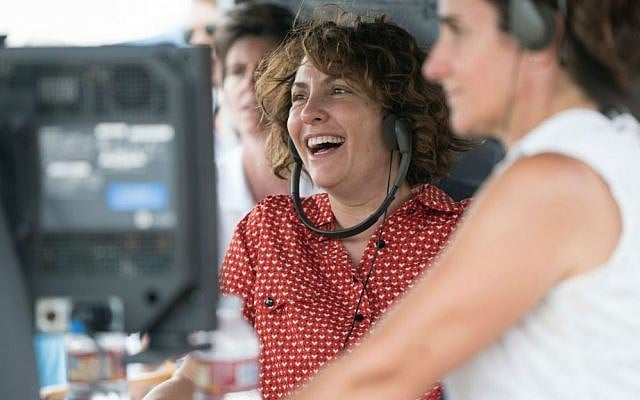 Jill Soloway, writer and director of 'Transparent,' filming the second season of the show on set. (Courtesy of Amazon Studios/via JTA)