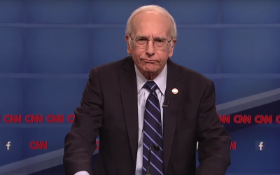 Comedian Larry David impersonating Bernie Sanders on “Saturday Night Live,” Oct. 17, 2015. (Screenshot from YouTube)