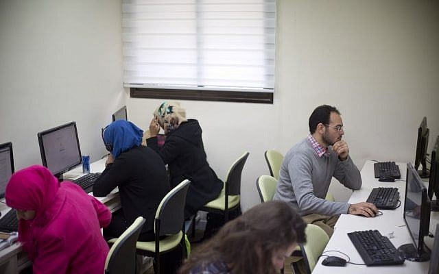 Avihay Marciano, 26, a former ultra-Orthodox Jew, studies at an open university campus in Beersheva, Israel, December 15, 2015. (AP/Ariel Schalit)