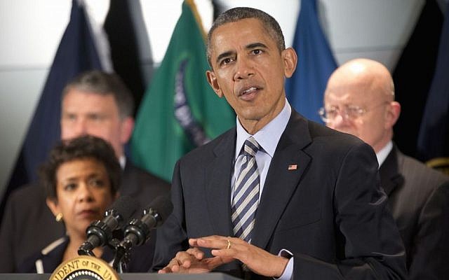 President Barack Obama speaks at the National Counterterrorism Center in McLean, Virginia, Thursday, Dec. 17, 2015. (Pablo Martinez Monsivais/AP Photo) President Barack Obama speaks at the National Counterterrorism Center in McLean, Virginia, Thursday, Dec. 17, 2015. (Pablo Martinez Monsivais/AP Photo)