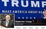 The “Rabbi for Trump” Facebook page. (Screenshot from Facebook)
