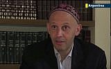 Sergio Bergman, a rabbi who in December 2015 was sworn in as Argentina's Environment Minister. (YouTube/JewishNewsOne)