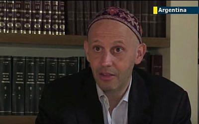Sergio Bergman, a rabbi who in December 2015 was sworn in as Argentina's Environment Minister. (YouTube/JewishNewsOne)