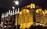 A menorah in Istanbul on December 13, 2015 (YouTube screenshot)