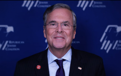 Jeb Bush wishes the American Jewish community a Happy Hanukkah in a video by the Republican Jewish Coalition. (Screenshot)