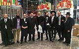 Members of the Kamatech accelerator at the New York event last December (Courtesy)