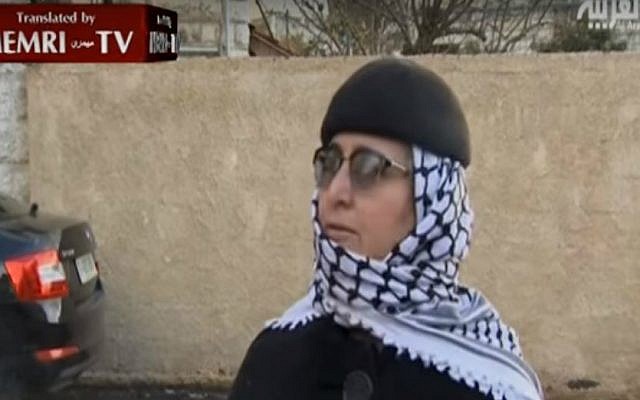 Screen capture showing Kifah Kayyal, ex-wife of terrorist Samir Kuntar, in an interview with Al-Arabiya on December 21, 2015. (MEMRI/YouTube screen capture) Screen capture showing Kifah Kayyal, ex-wife of terrorist Samir Kuntar, in an interview with Al-Arabiya on December 21, 2015. (MEMRI/YouTube screen capture)