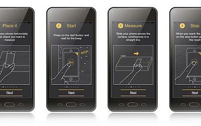 Screenshots of MySizeID's SizeUp application (Courtesy)