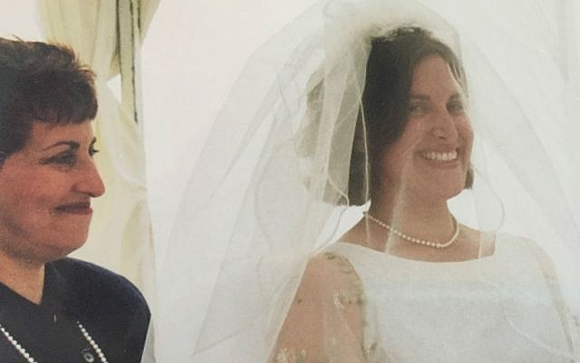 The author, and her mother, at her 2003 wedding in Jerusalem (Courtesy)