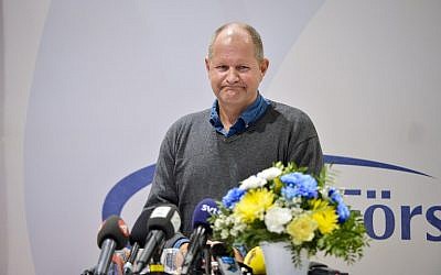 National Police Commissioner Dan Eliasson holds a press conference after Swedish police ordered an investigation into allegations that officers covered up sexual assaults by mostly immigrant youths at a music festival in Stockholm, at a conference in Sälen, Sweden, on Jan. 11, 2016.  (AFP / TT NEWS AGENCY / Henrik Montgomery)