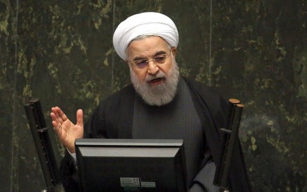 Iranian President Hassan Rouhani delivers a speech to parliament in the capital, Tehran, on January 17, 2016, after sanctions were lifted, under Tehran's nuclear deal with world powers. (AFP/Atta Kenare) Iranian President Hassan Rouhani delivers a speech to parliament in the capital, Tehran, on January 17, 2016, after sanctions were lifted, under Tehran's nuclear deal with world powers. (AFP/Atta Kenare)