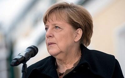German Chancellor Angela Merkel speaks to the media on January 20, 2016 (Peter Kneffel/AFP)