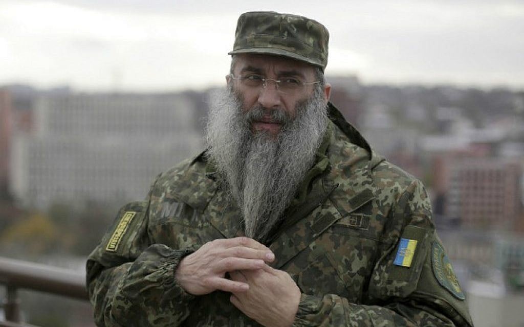 Asher Cherkasskiy standing on the roof of a Jewish center in Dnipropetrovsk, Ukraine, on November 11, 2015. (AFP/Anatoli Stepanov) Asher Cherkasskiy standing on the roof of a Jewish center in Dnipropetrovsk, Ukraine, on November 11, 2015. (AFP/Anatoli Stepanov)