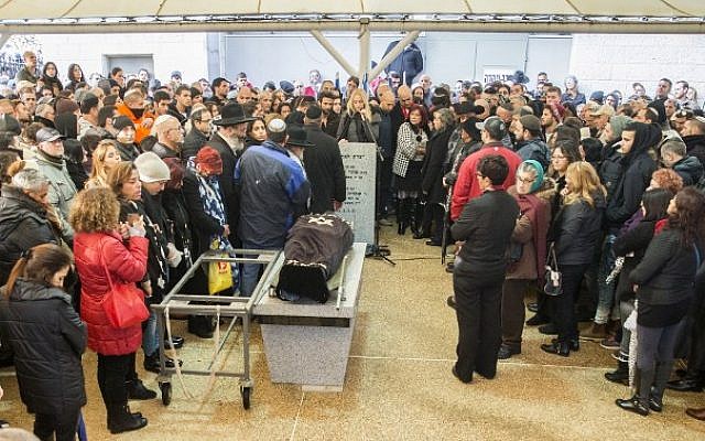 Relatives and friends attend the funeral of 26-year-old Alon Bakal, shot dead on New Year's Day in Tel Aviv by a suspected Arab Israeli gunman, in Carmiel on January 3, 2016. (AFP PHOTO / JACK GUEZ) Relatives and friends attend the funeral of 26-year-old Alon Bakal, shot dead on New Year's Day in Tel Aviv by a suspected Arab Israeli gunman, in Carmiel on January 3, 2016. (AFP PHOTO / JACK GUEZ)