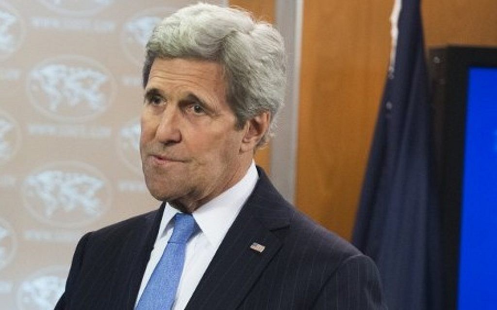 US Secretary of State John Kerry speaks during a press briefing at the State Department in Washington, DC, January 7, 2016. (AFP PHOTO / SAUL LOEB / AFP / SAUL LOEB) US Secretary of State John Kerry speaks during a press briefing at the State Department in Washington, DC, January 7, 2016. (AFP PHOTO / SAUL LOEB / AFP / SAUL LOEB)