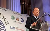 File: Mortimer Zuckerman on January 29, 2013 at an event hosted by The New York Daily News, which he owns. (Wikipedia/MTA New York City Transit/Marc A. Hermann/CC BY 2.0)