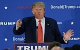 Republican presidential candidate Donald Trump speaks at a rally in Nashua, New Hampshire, December 28, 2015. (Darren McCollester/Getty Images/AFP)