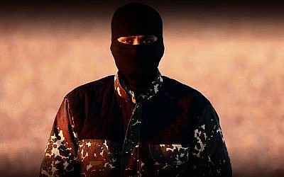Still image from a new Islamic State video headlined 'A Message to David Cameron.' The clip shows what looks like the execution of five hostages claimed to be British spies. (screen capture)