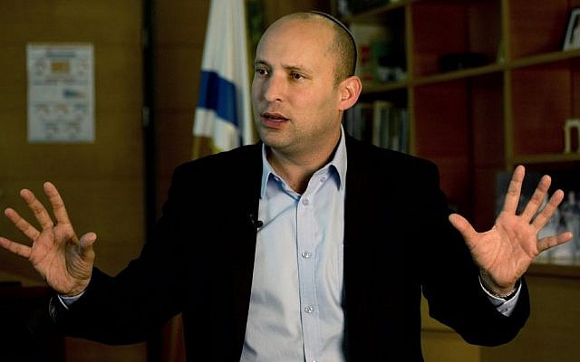 File: Education Minister Naftali Bennett, leader of the Jewish Home party (AP Photo/Tsafrir Abayov)