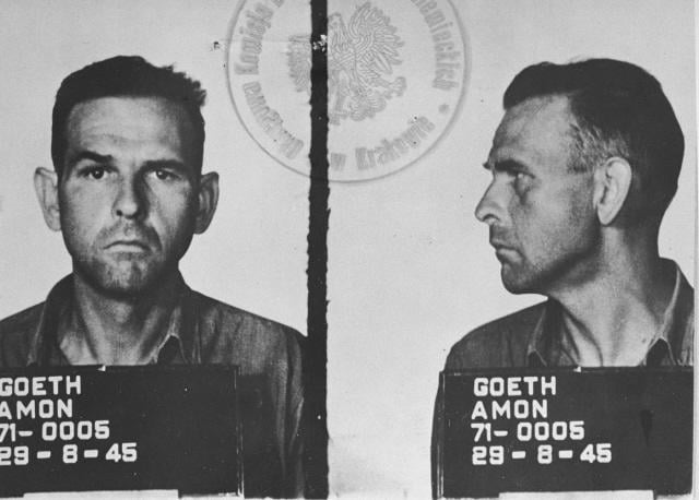 Amon Goeth, the brutal SS commander of Plaszow concentration camp near Krakow, Poland (Wikimedia Commons) Amon Goeth, the brutal SS commander of Plaszow concentration camp near Krakow, Poland (Wikimedia Commons)