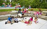 Illustrative: American Jewish day school students studying outside. (Courtesy of Hillel Day School/JTA)