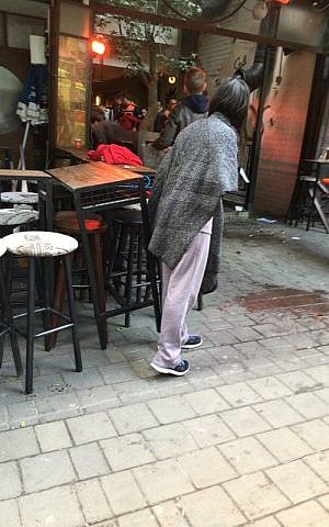 Scene of the shooting attack on Dizengoff street in Tel Aviv on January 1, 2016. (Magen David Adom)