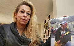 Jennifer Cramer Kelley poses at her home with a photo of her brother Christopher Cramer in Nashua, New Hampshire, on January 13, 2016. Cramer was found dead on January 15, 2015, beneath the third-floor balcony of a hotel is Tabuk, Saudi Arabia. (AP/Jim Cole)