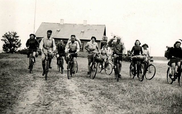 Dita Persson, Hana Dubová and other Jewish Czech teens in Denmark. (Courtesy)