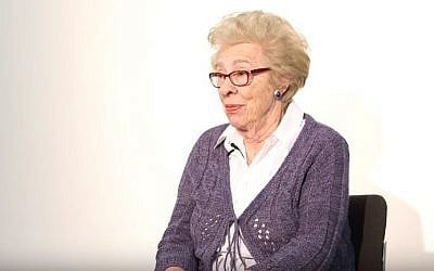 Holocaust survivor Eva Schloss, step-sister to Anne Frank. (YouTube/Jewish Museum London)