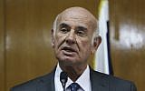 Yesh Atid MK Yaakov Peri, a former head of the Shin Bet (Yonatan Sindel/Flash 90)