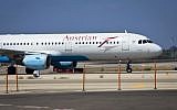 Illustrative photo of an an Austrian Airline plane. (Moshe Shai/FLASH90