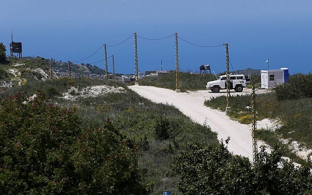 View of the Israel-Lebanon border from Israel's Western Galilee. April 25, 2015. (Nati Shohat/ Flash90/ File)