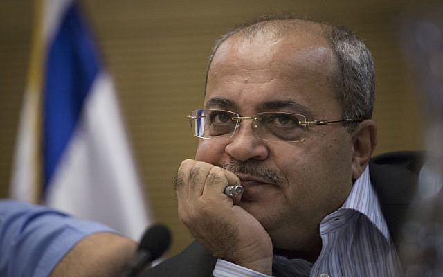 Joint List MK Ahmad Tibi attends a Knesset committee meeting, October 26, 2015. (Hadas Parush/Flash90) Joint List MK Ahmad Tibi attends a Knesset committee meeting, October 26, 2015. (Hadas Parush/Flash90)