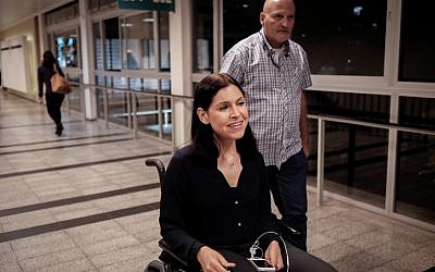 Yesh Atid MK Karine Elharar at Tel Aviv University on November 24, 2015. (Tomer Neuberg/FLASH90)