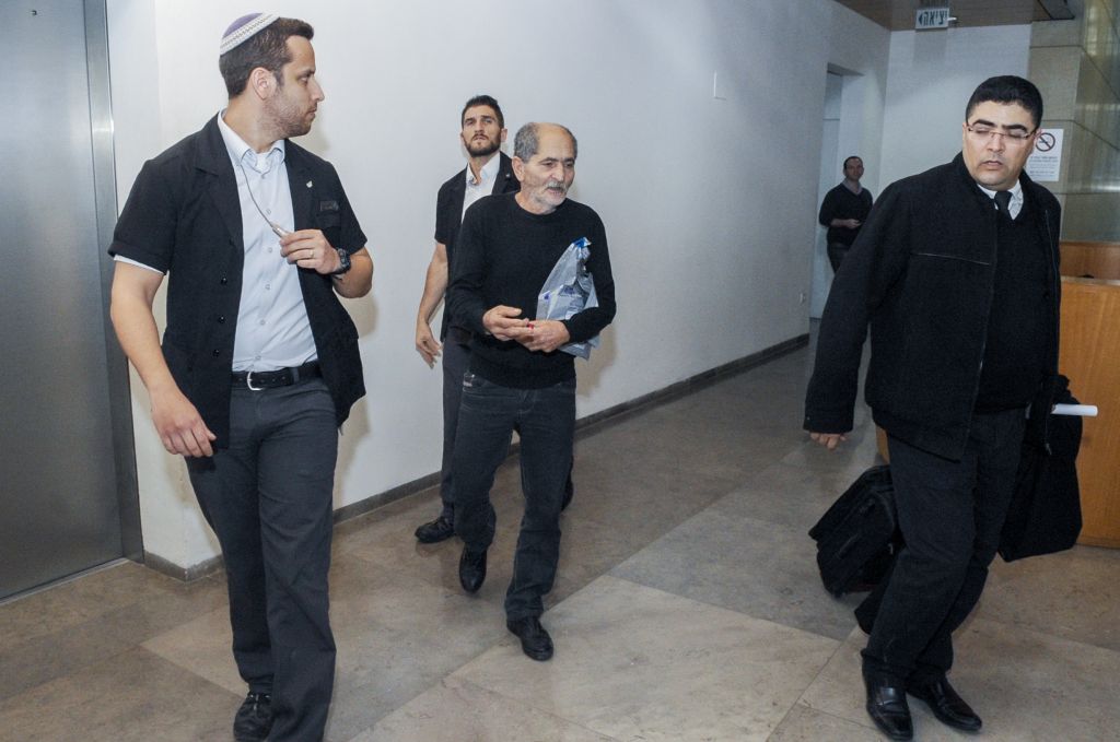 Mohammed Milhem, father of Nashat Milhem, the gunman who killed three Israelis in Tel Aviv on January 1, 2016, walks at the Haifa Magistrates Court after being released from custody on January 10, 2016.(Basel Awidat/Flash90) Mohammed Milhem, father of Nashat Milhem, the gunman who killed three Israelis in Tel Aviv on January 1, 2016, walks at the Haifa Magistrates Court after being released from custody on January 10, 2016.(Basel Awidat/Flash90)